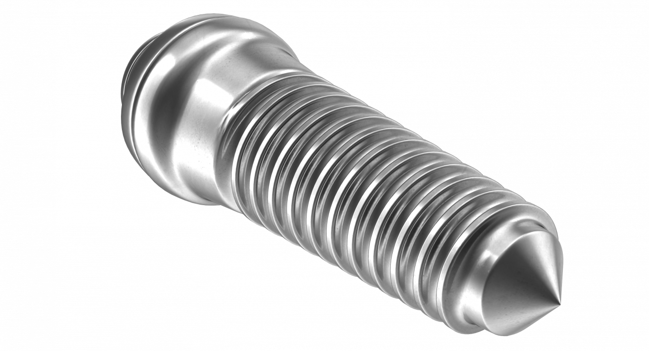 3D Dental Implant Screw and Abutment model