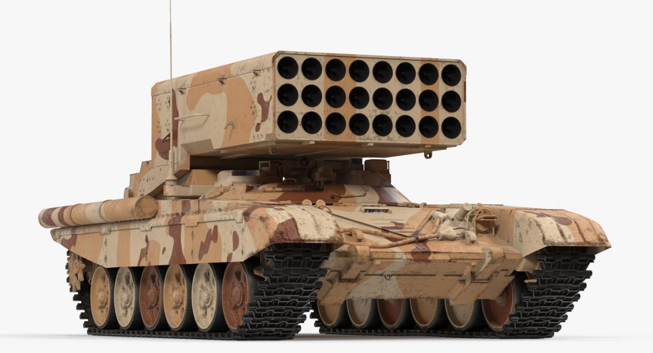 3D model Heavy Fire Throwing TOS-1A System Desert