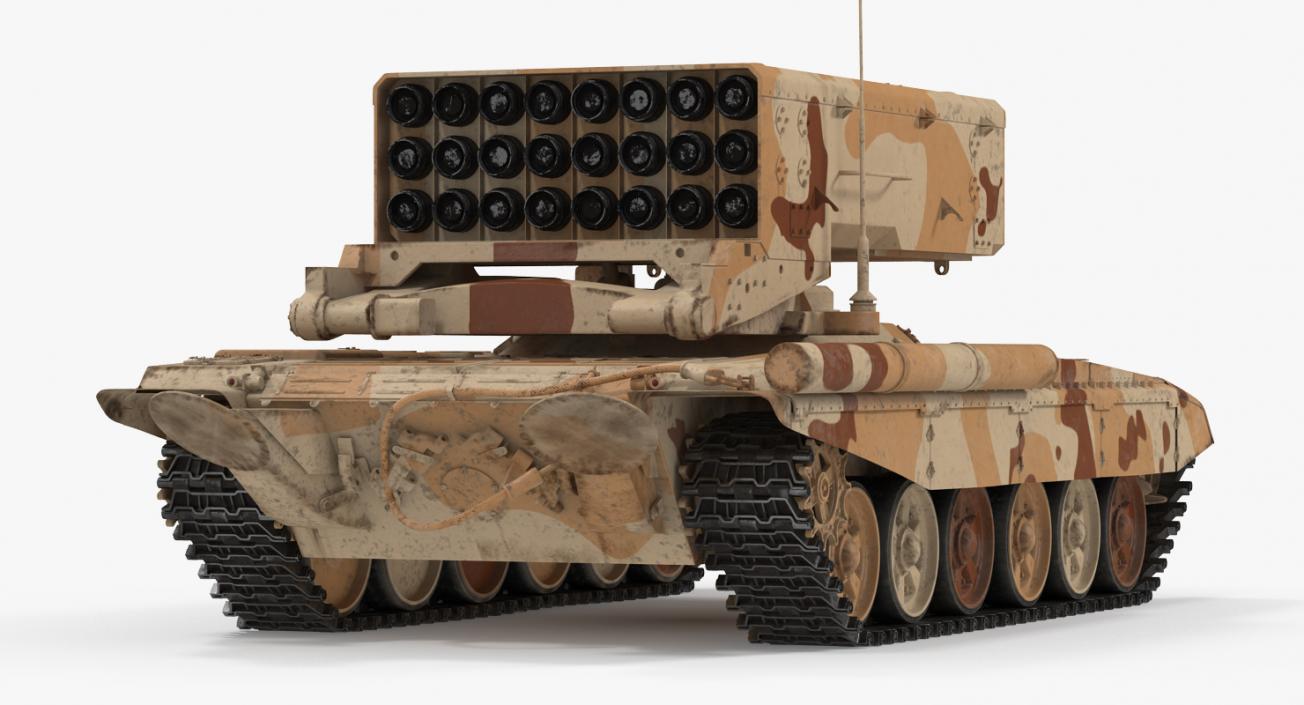 3D model Heavy Fire Throwing TOS-1A System Desert