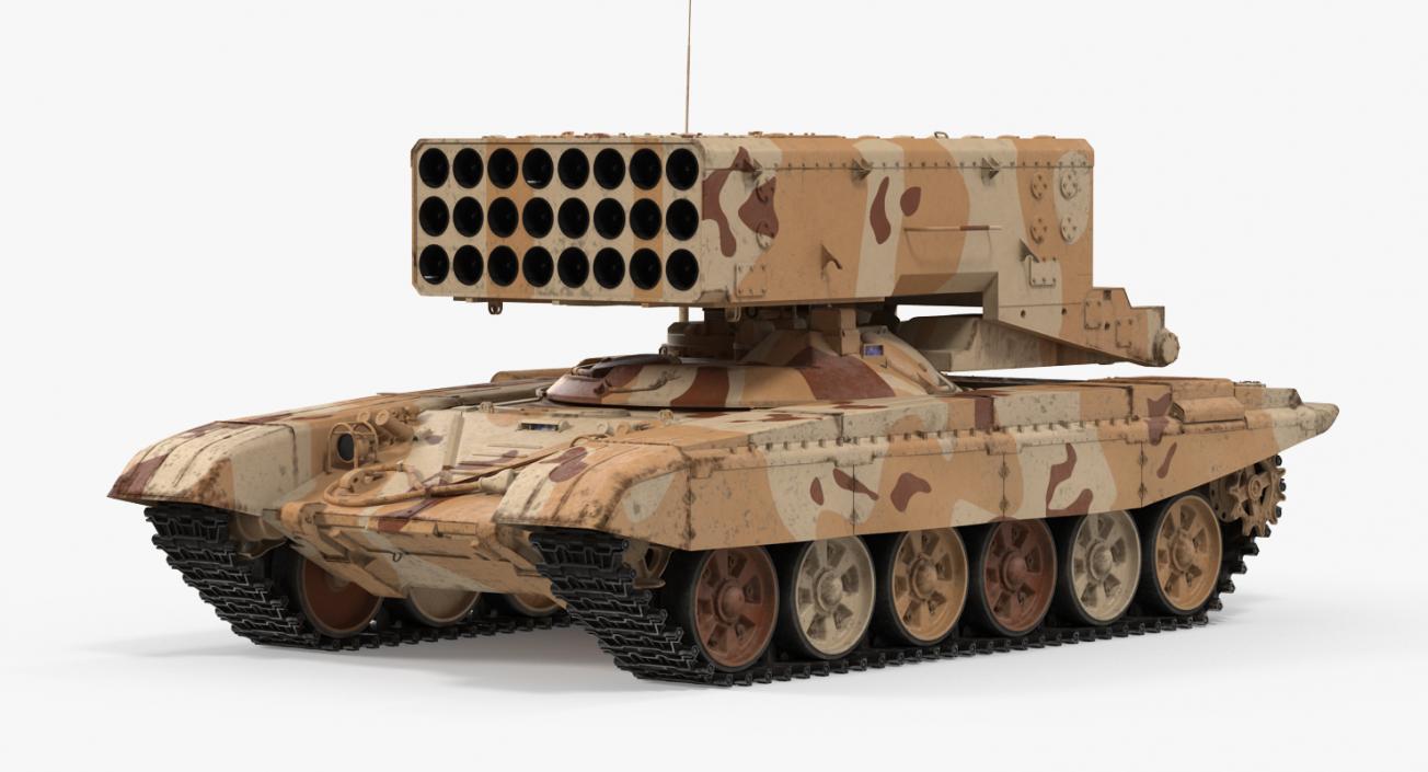 3D model Heavy Fire Throwing TOS-1A System Desert