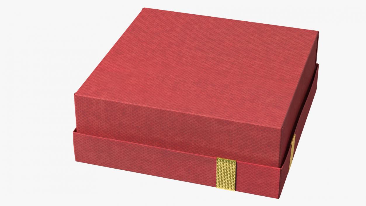 3D model Gift Box with Gold Ribbon