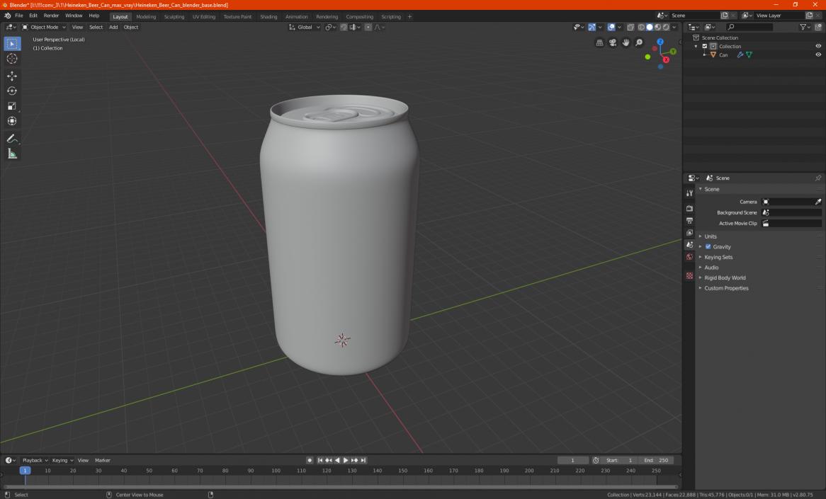 Heineken Beer Can 3D