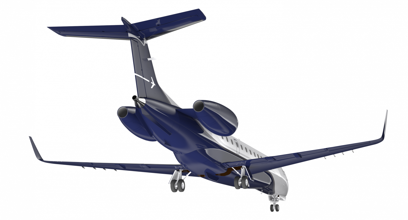 3D Private Jet Embraer Legacy 650E Rigged model