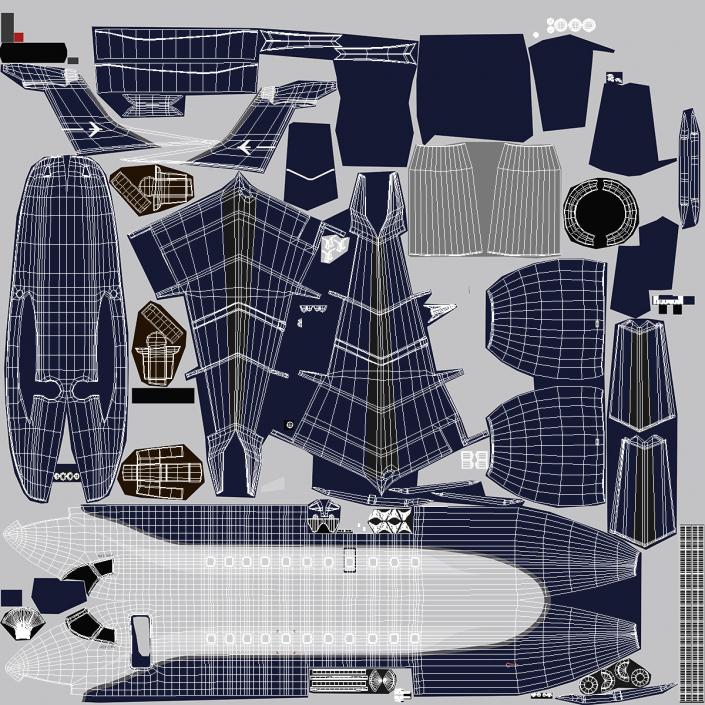 3D Private Jet Embraer Legacy 650E Rigged model