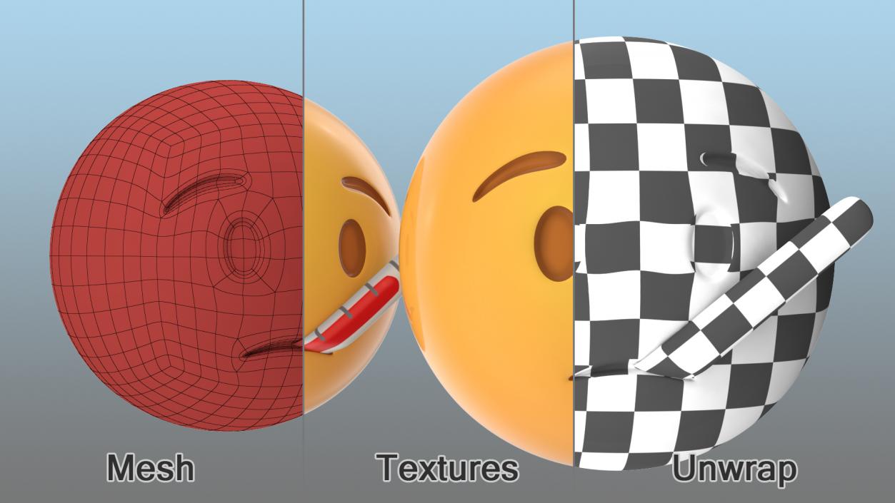 3D model Sick Emoji