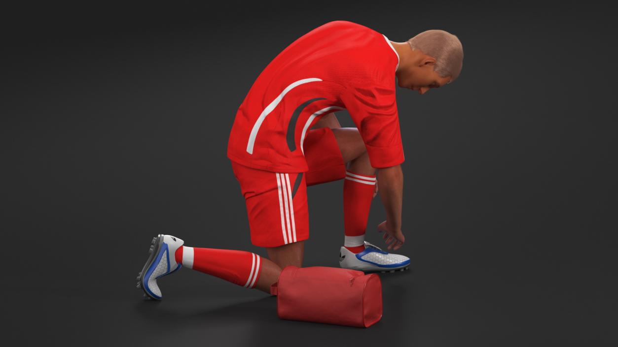 3D Soccer Player with Shoe Bag Fur