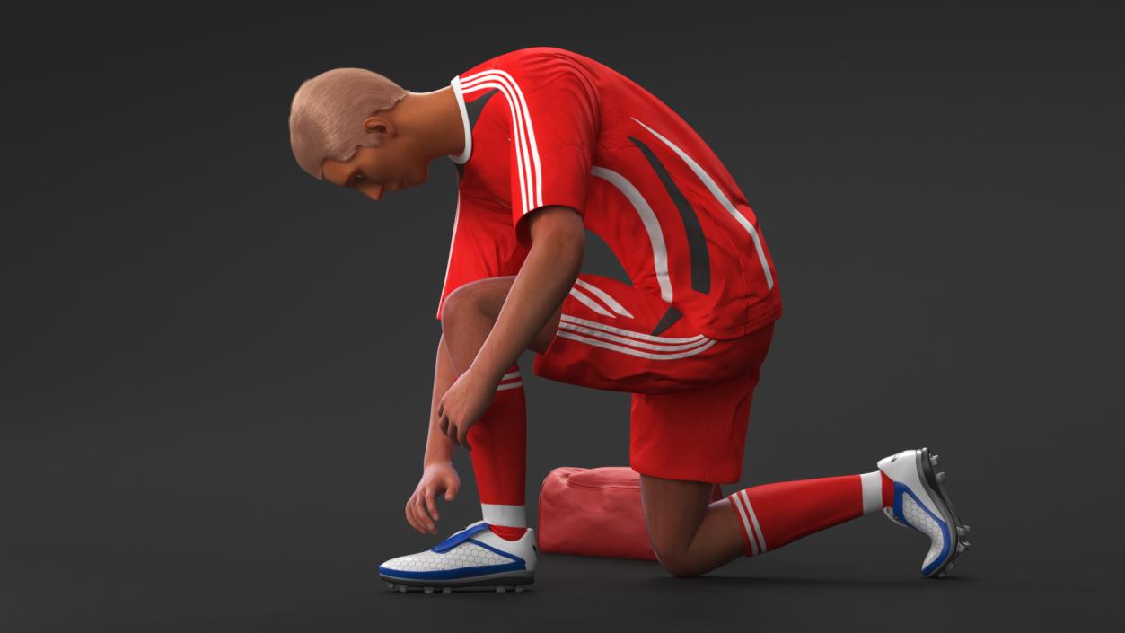 3D Soccer Player with Shoe Bag Fur