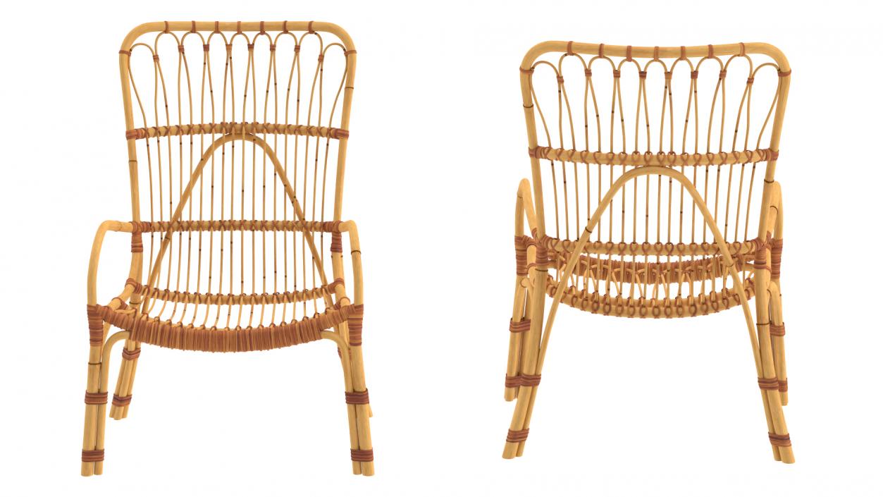 3D model Rattan Lounger Chair