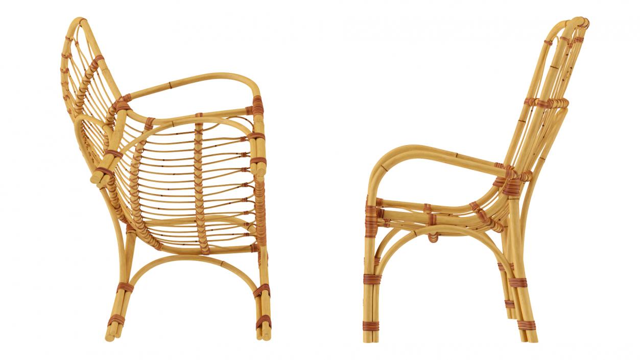 3D model Rattan Lounger Chair