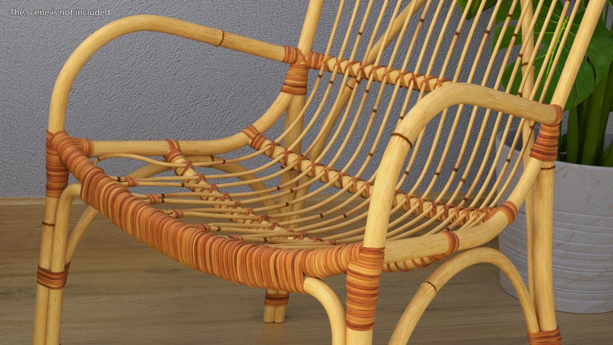 3D model Rattan Lounger Chair