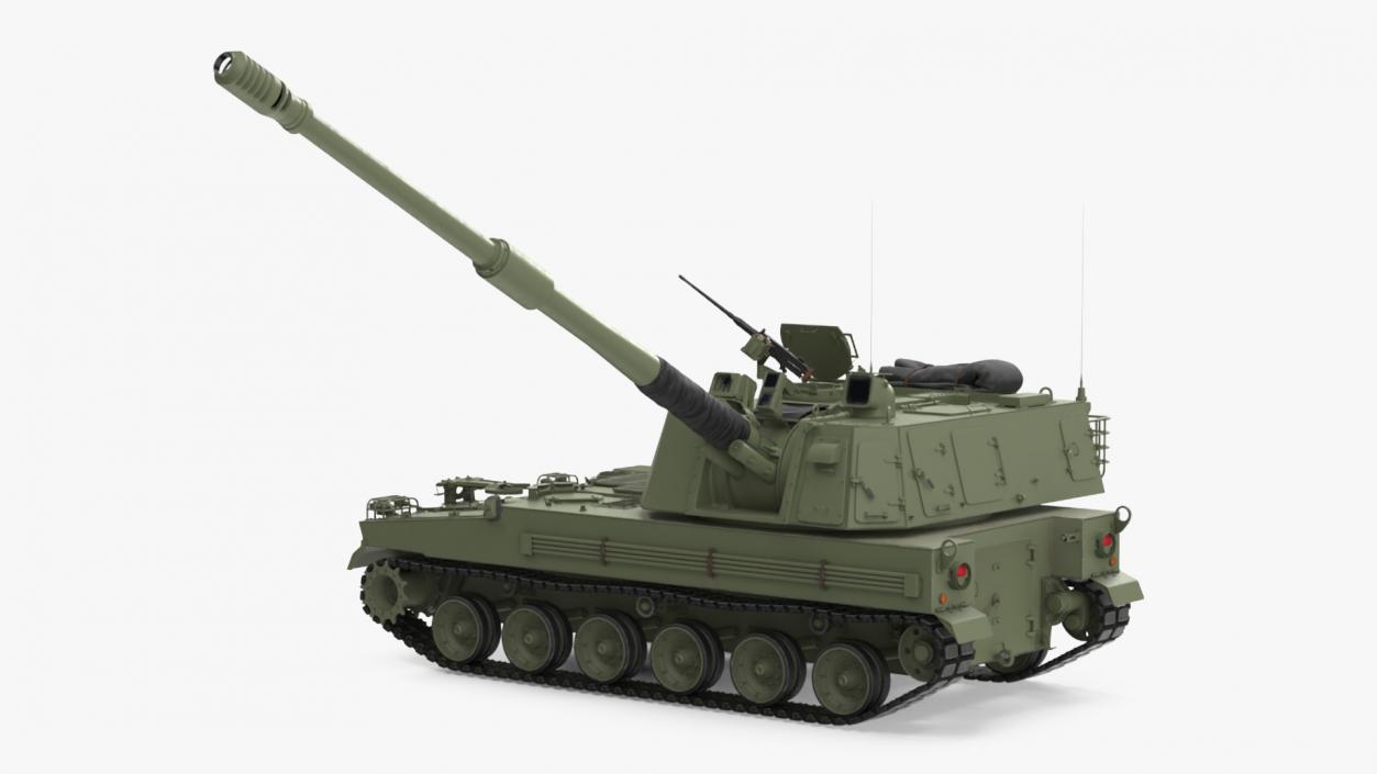 3D Self Propelled Artillery System Rigged model