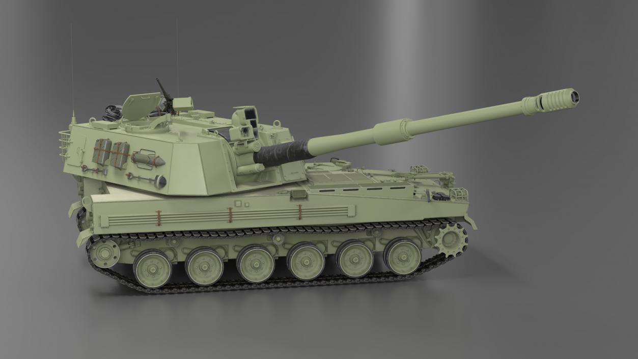 3D Self Propelled Artillery System Rigged model