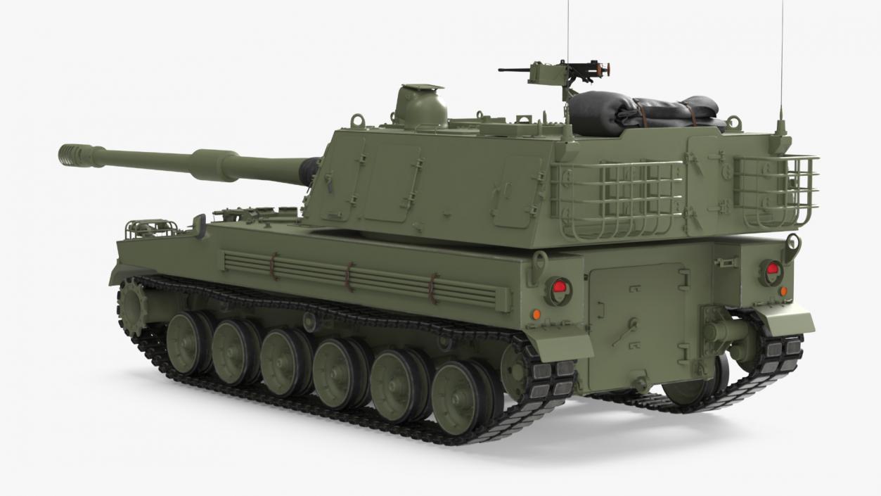 3D Self Propelled Artillery System Rigged model