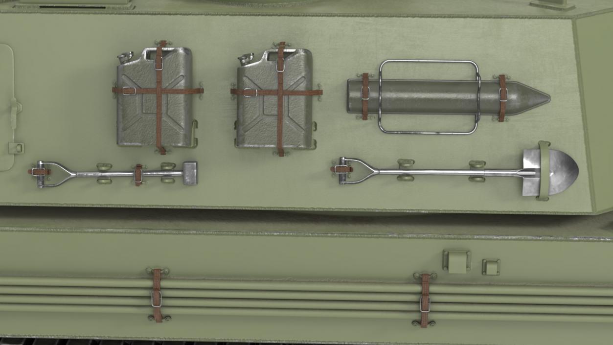 3D Self Propelled Artillery System Rigged model