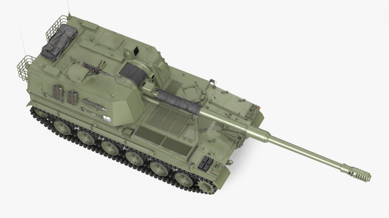 3D Self Propelled Artillery System Rigged model