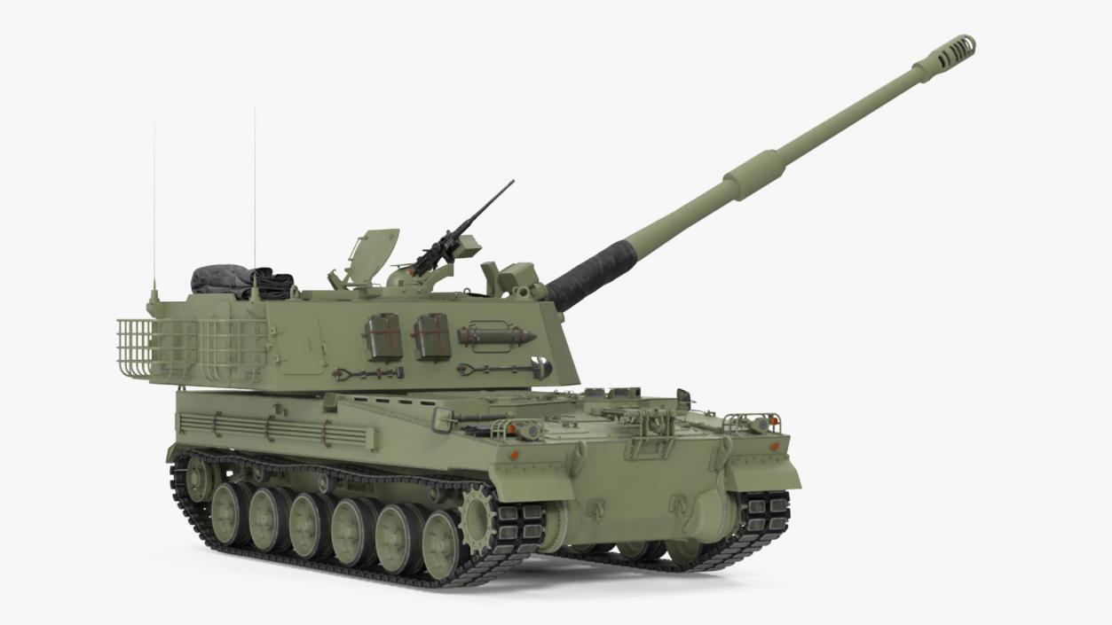 3D Self Propelled Artillery System Rigged model