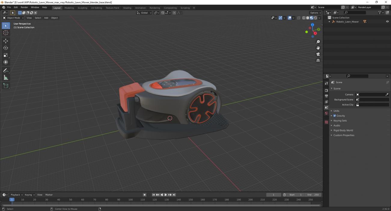 3D Robotic Lawn Mower model