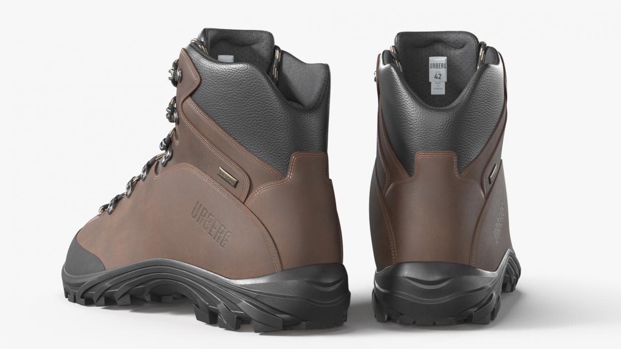 Urberg Boots for Hiking Brown 3D model