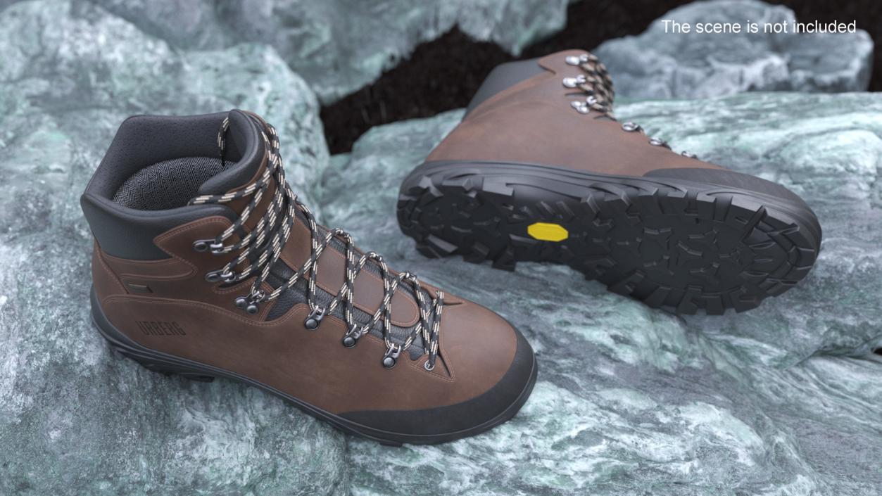 Urberg Boots for Hiking Brown 3D model