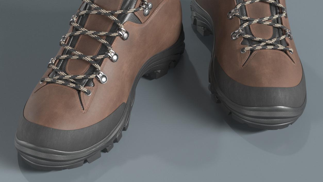 Urberg Boots for Hiking Brown 3D model