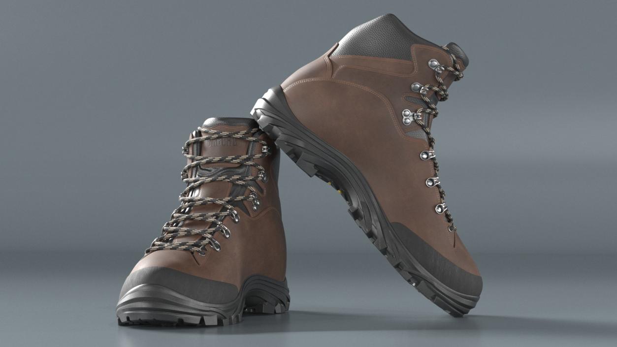 Urberg Boots for Hiking Brown 3D model