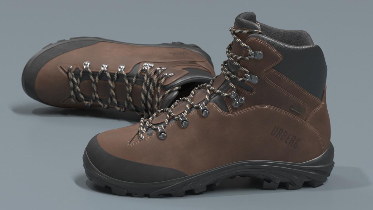 Urberg Boots for Hiking Brown 3D model