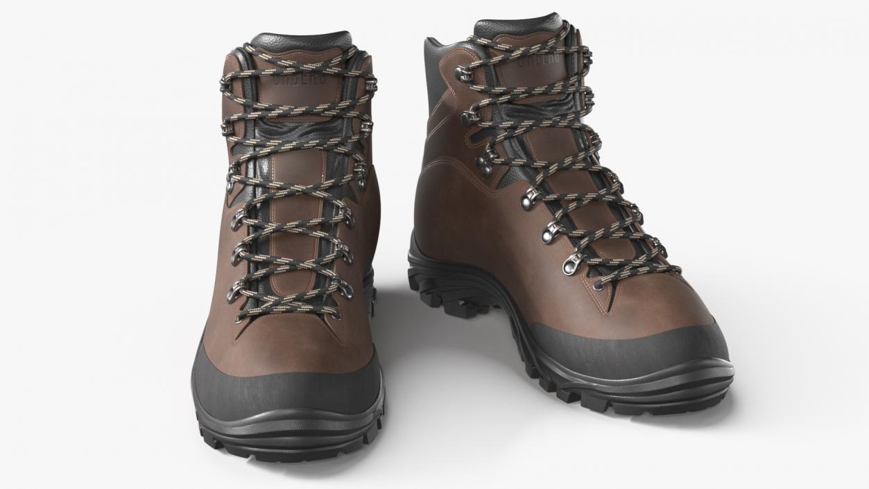 Urberg Boots for Hiking Brown 3D model