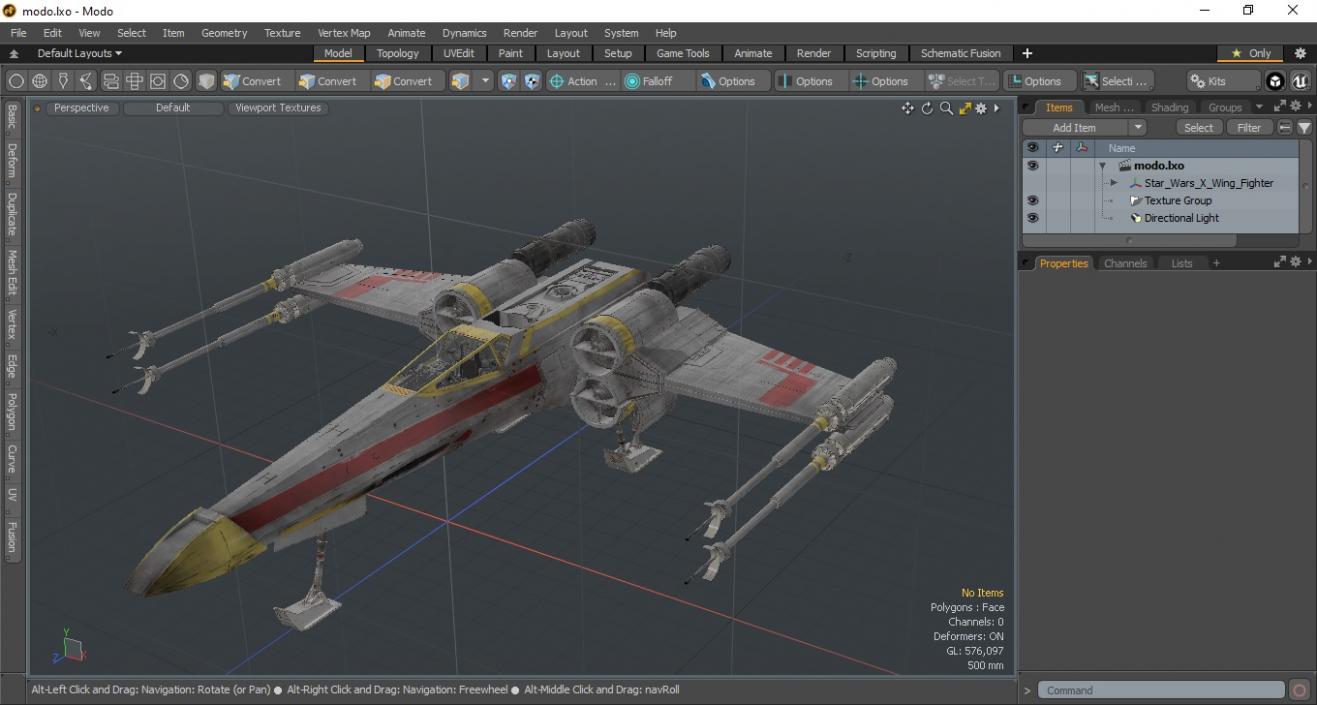 Star Wars X-Wing Fighter 3D model