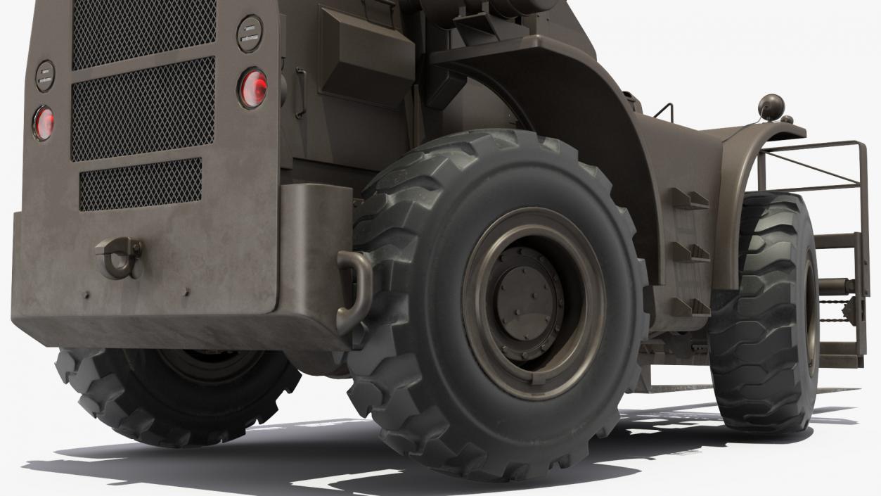 Military Forklift Rigged 3D model