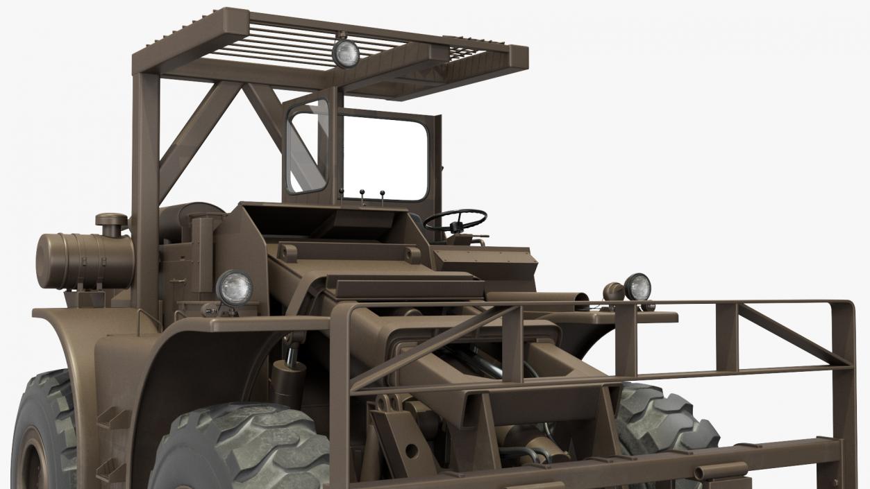 Military Forklift Rigged 3D model