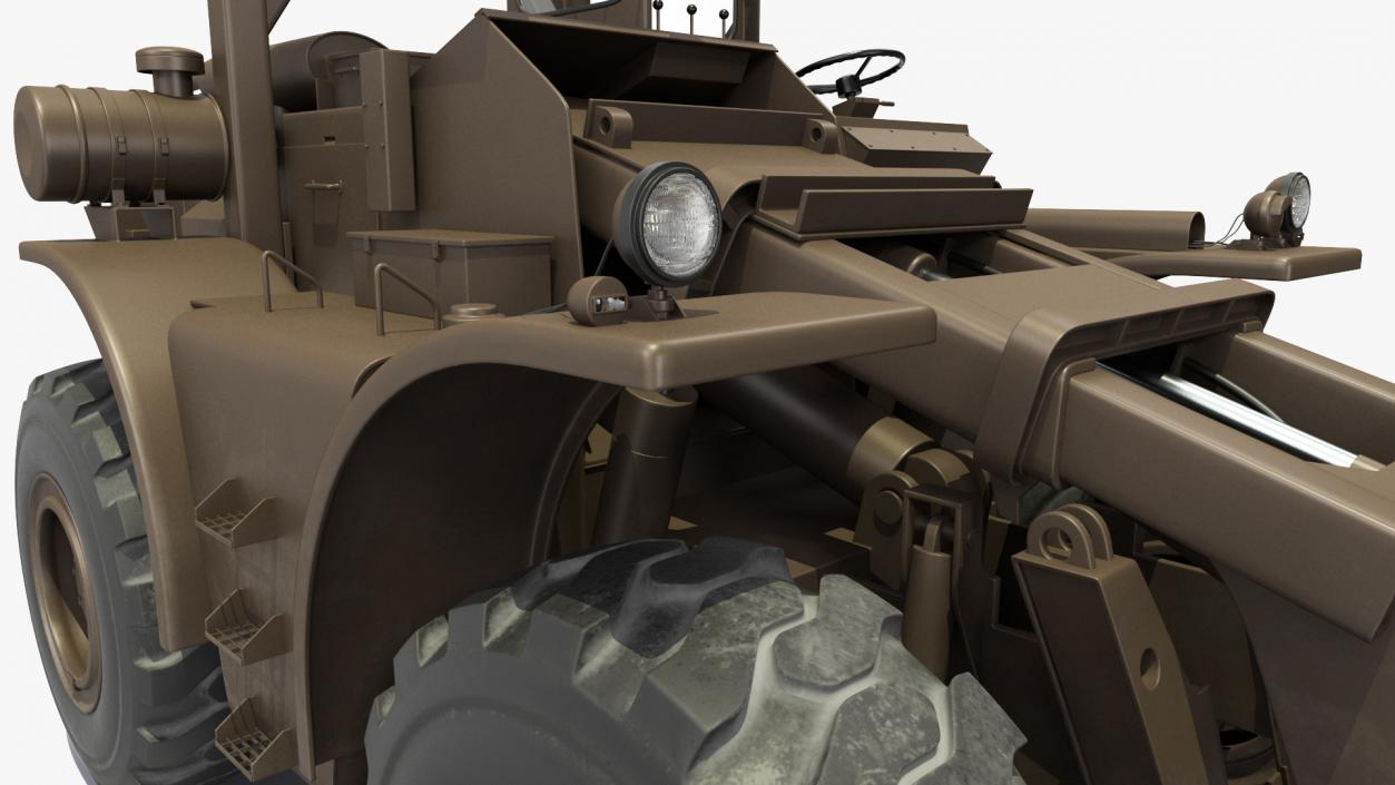 Military Forklift Rigged 3D model