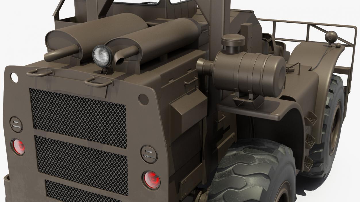 Military Forklift Rigged 3D model