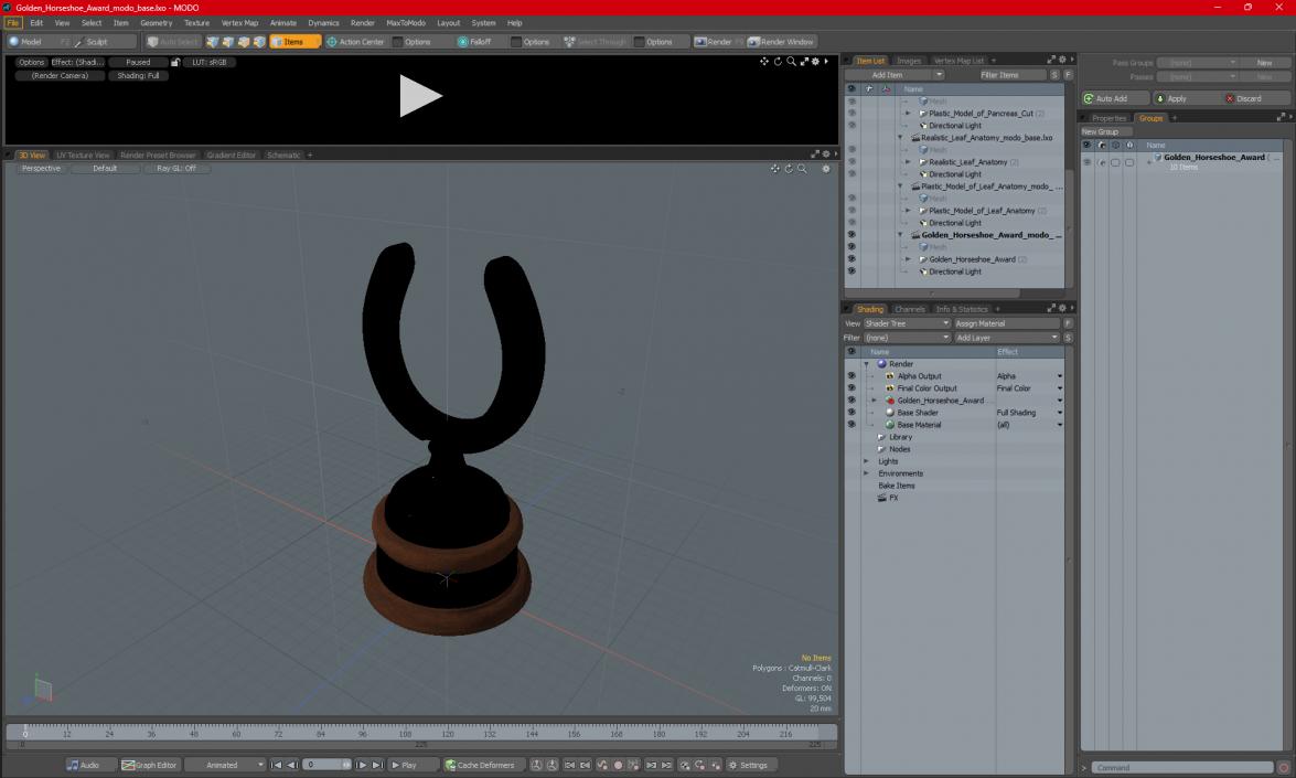 Golden Horseshoe Award 2 3D model