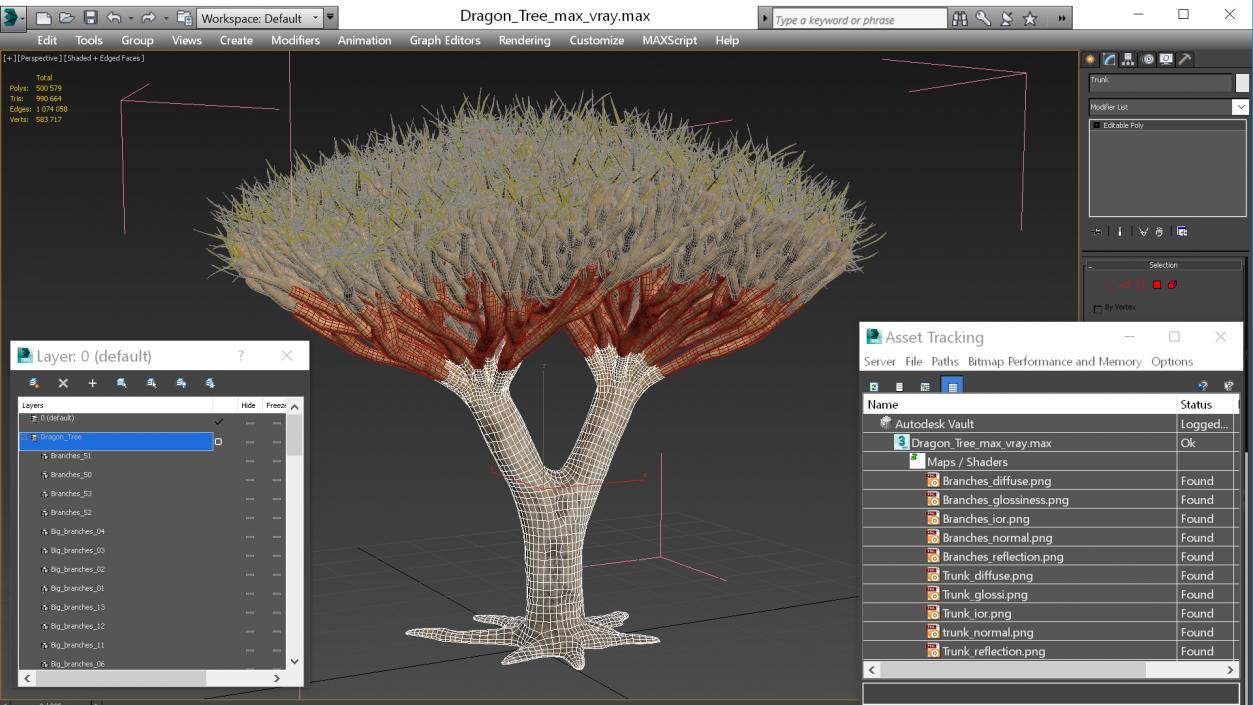 3D Dragon Tree