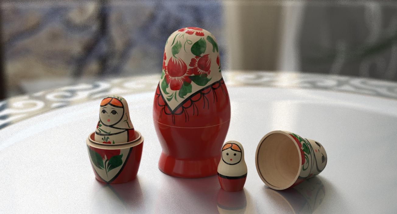 Matryoshka Doll Set 3D model