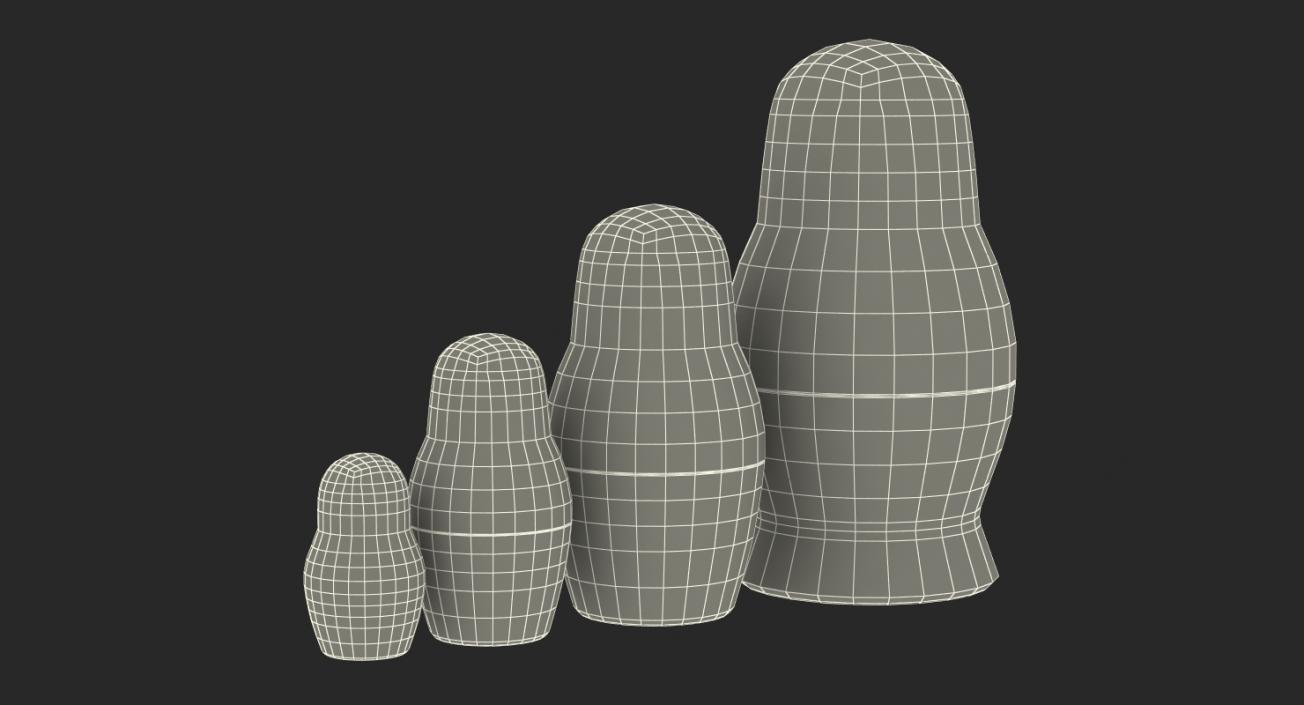 Matryoshka Doll Set 3D model