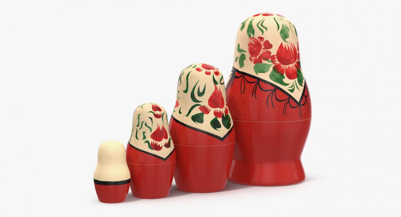 Matryoshka Doll Set 3D model