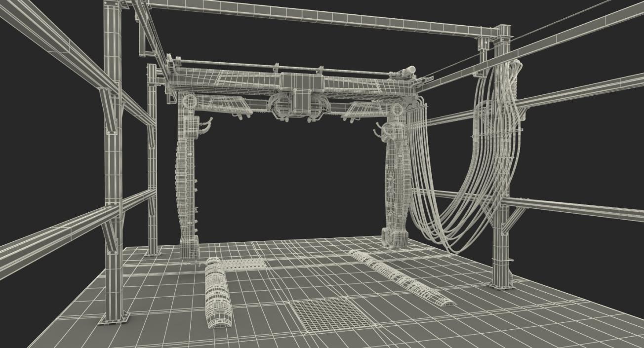 3D model Fastrak Touch Free Carwash System Rigged