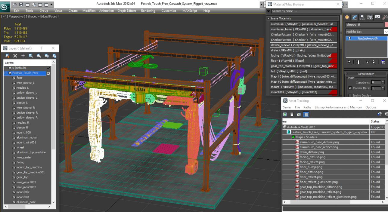 3D model Fastrak Touch Free Carwash System Rigged