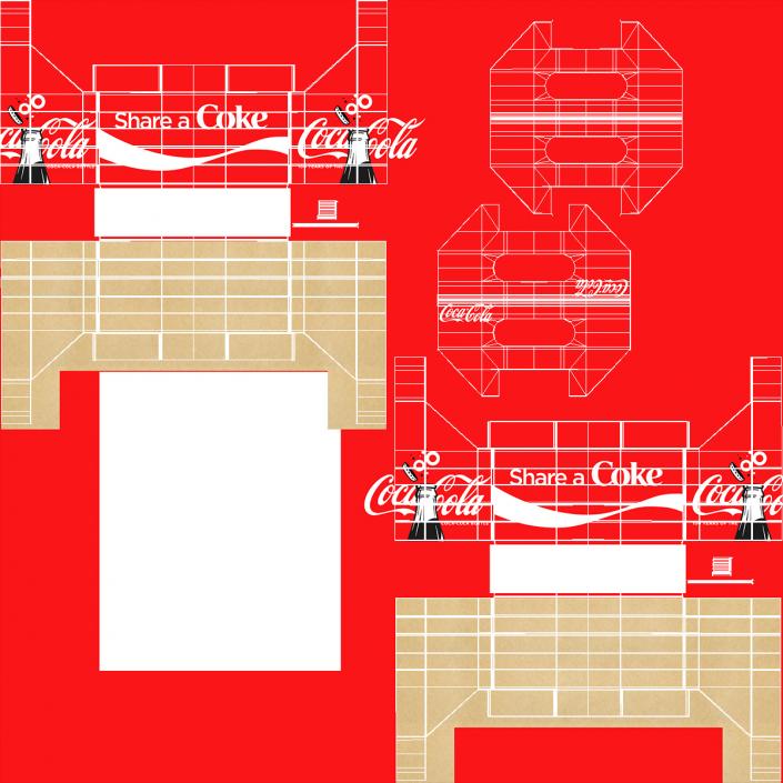 Coca Cola Bottle Package 3D model