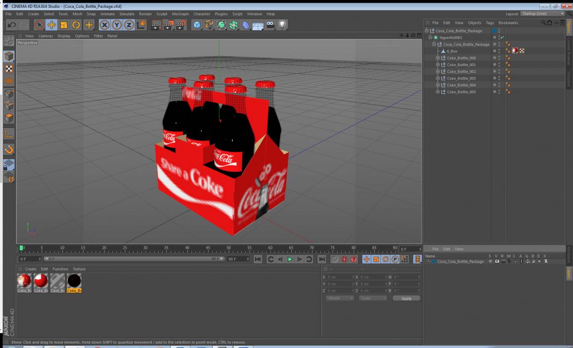 Coca Cola Bottle Package 3D model