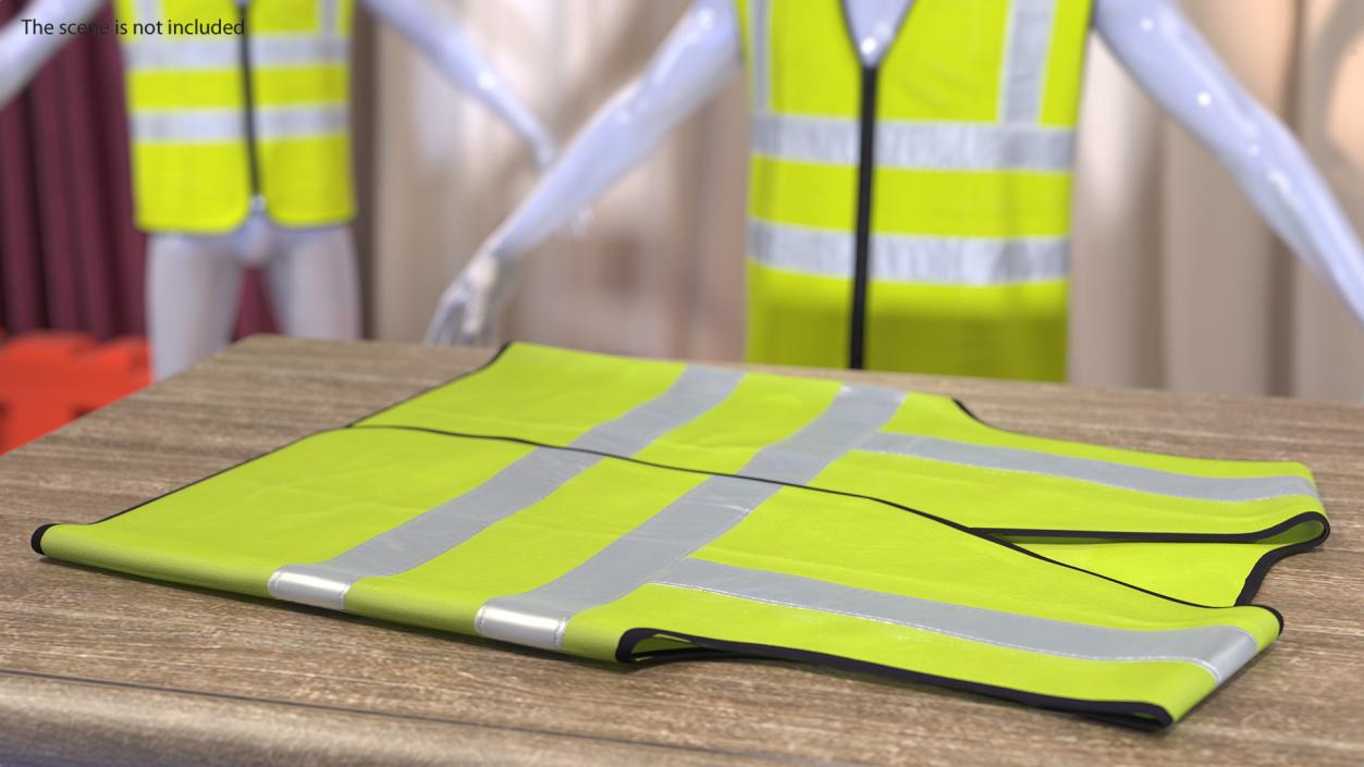 3D model Yellow Hi Vis Safety Vest