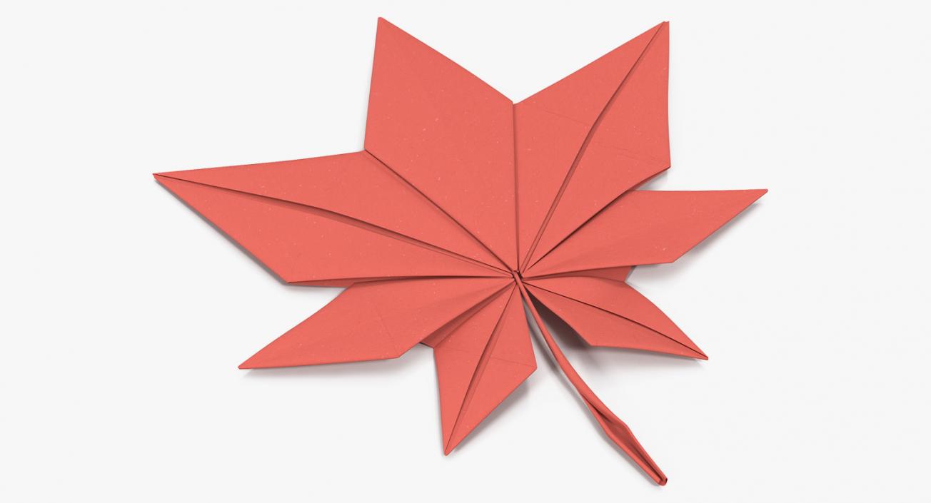 3D Origami Maple Leaf model