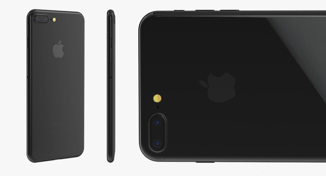 3D IPhone 7 Plus Jet Black model