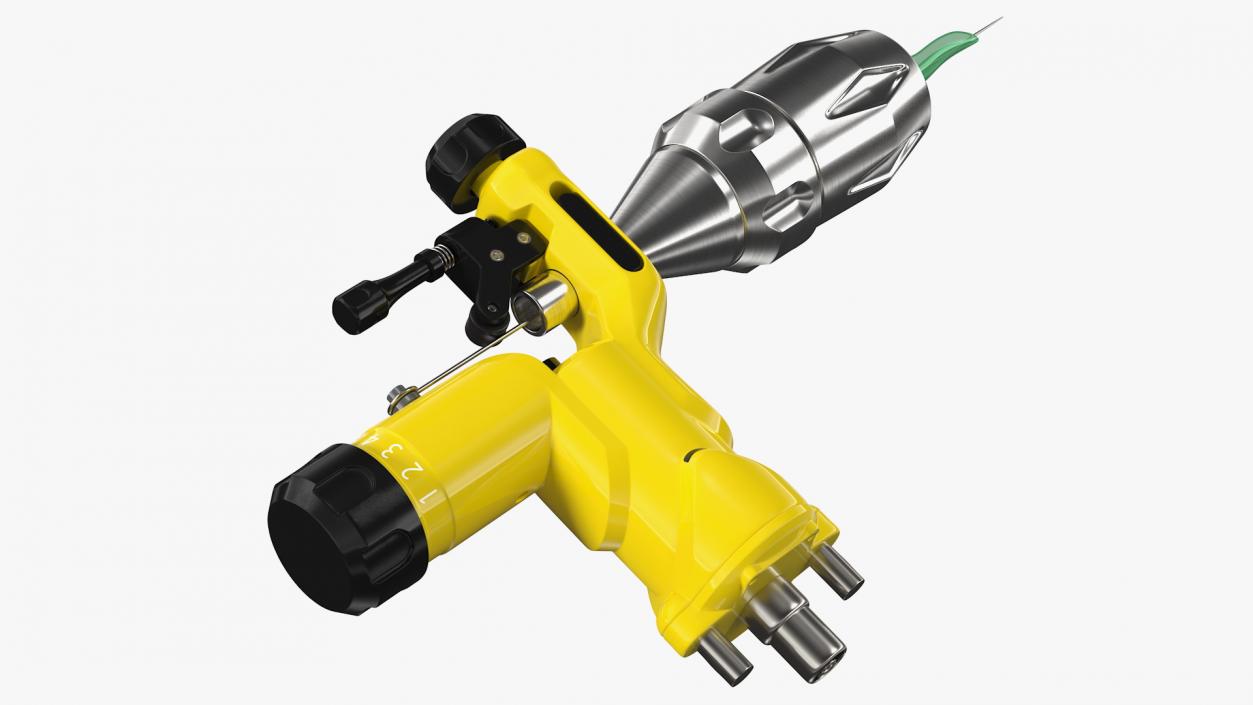 3D Professional Rotary Tattoo Machine Yellow