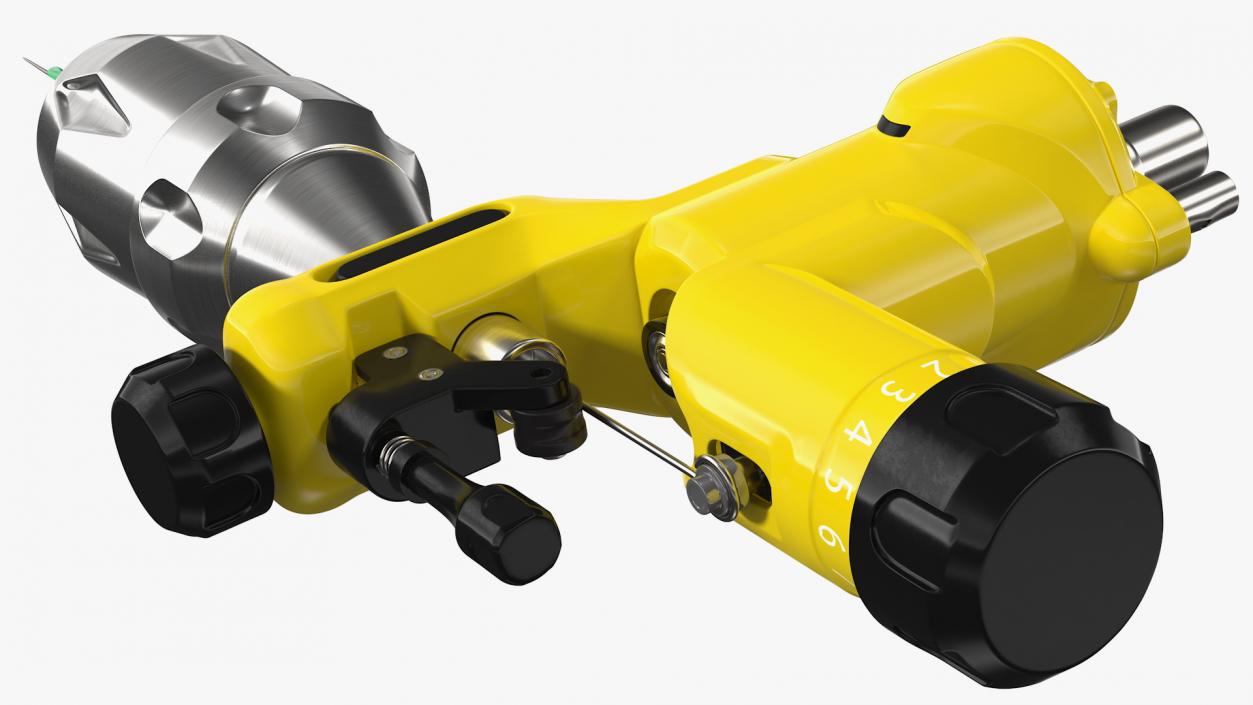 3D Professional Rotary Tattoo Machine Yellow