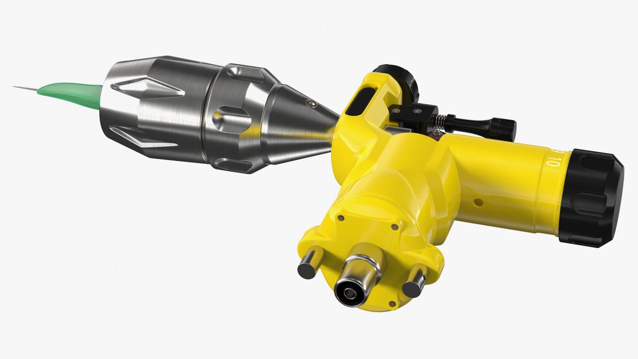 3D Professional Rotary Tattoo Machine Yellow