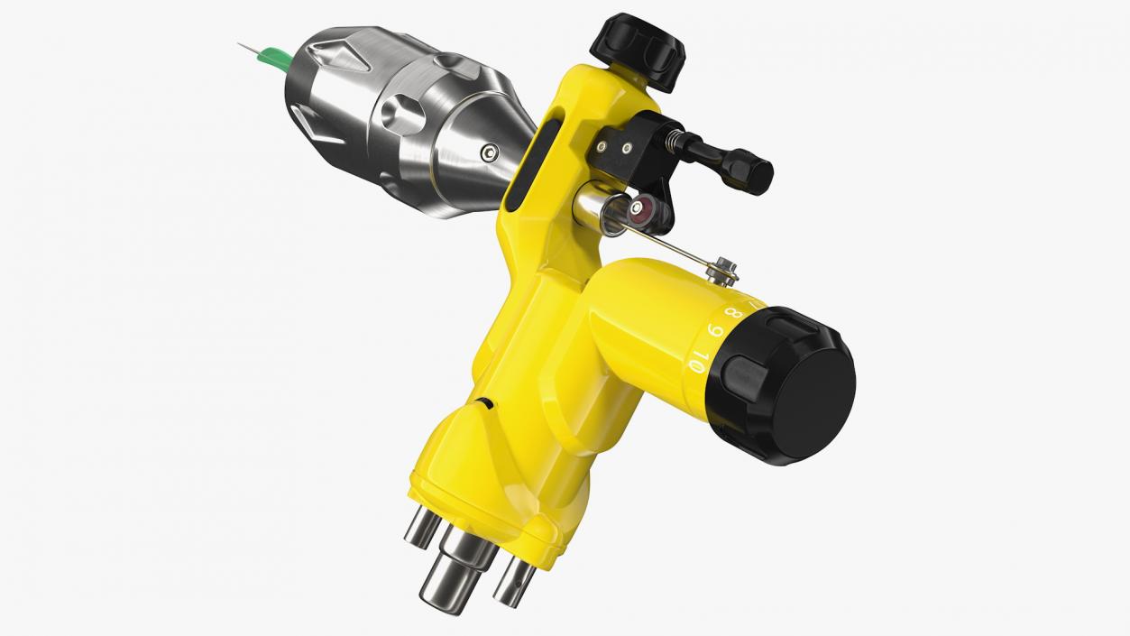 3D Professional Rotary Tattoo Machine Yellow