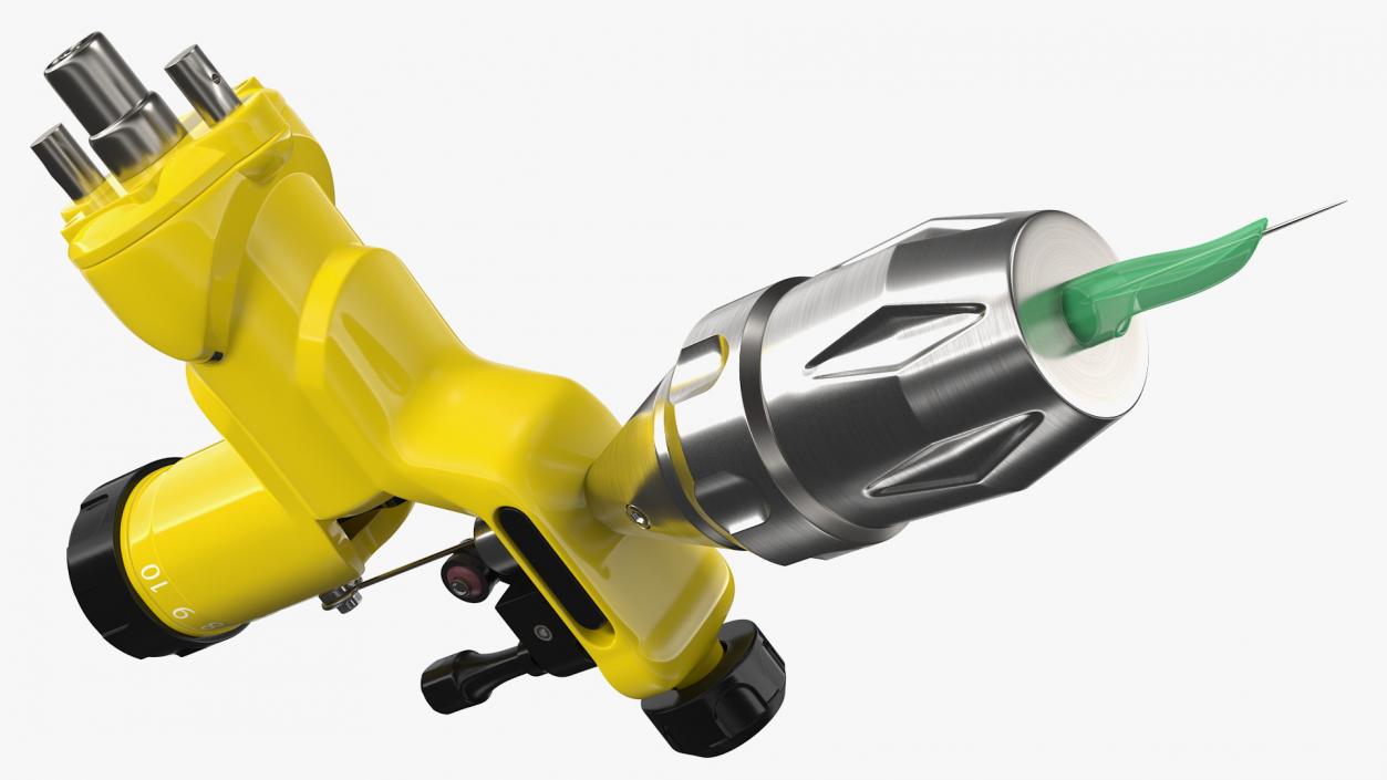 3D Professional Rotary Tattoo Machine Yellow