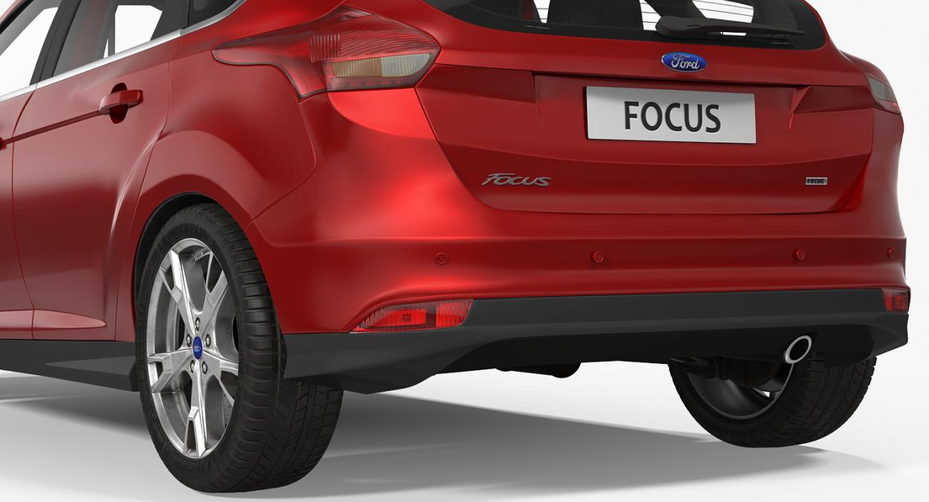 Ford Focus Hatchback 2015 Rigged 3D